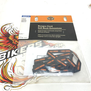 NOS Genuine Harley Bungee Cord Soft-Hook Extensions Set of 4 52300140