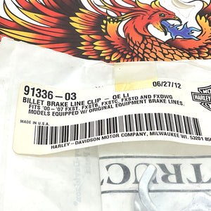 NOS Genuine Harley 2000-2007 Softail Dyna Billet Brake Line P Clip 91336-03