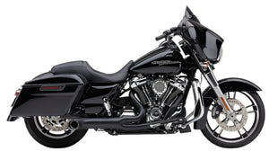 Cobra 2017-2023 Harley Touring Turn Out 2-1 Exhaust System Black 6271B-1