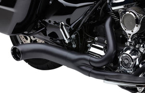 Cobra 2017-2023 Harley Touring Turn Out 2-1 Exhaust System Black 6271B-1