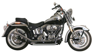 Paughco 1-3/4" 2000-2017 Softail  Side by Side Upsweep Fishtail Exhaust 726SBS