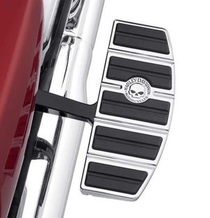 NEW Genuine Harley Willie G Skull Chrome Passenger Footboard Insert Kit 50501142