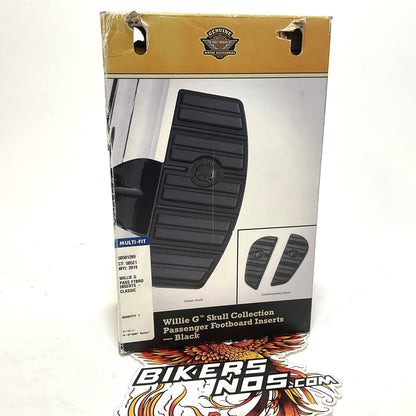 NEW Genuine Harley Willie G Skull Classic Passenger Footboard Inserts 50501289