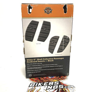NEW Genuine Harley Willie G Skull Classic Passenger Footboard Inserts 50501289