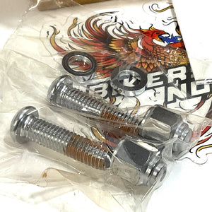 NEW Genuine Harley Chrome Bullet Tip Footpeg Bolt Kit 94133-01