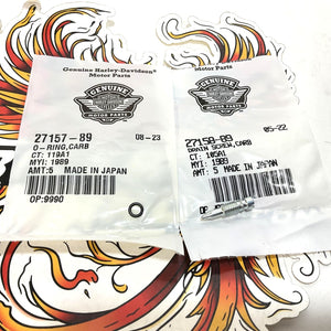 NOS Genuine Harley 1991-1999 Touring Softail Carb Drain Screw W/ O-Ring 27158-89