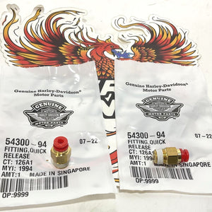 NOS Genuine Harley 1995-2012 Police 2X Seat Quick Release Air Fitting 54300-94