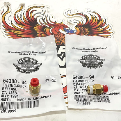 NOS Genuine Harley 1995-2012 Police 2X Seat Quick Release Air Fitting 54300-94