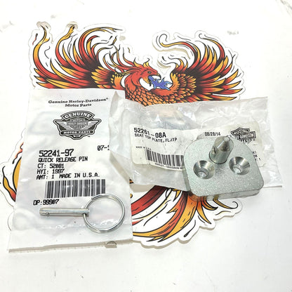 NOS Genuine Harley 1995-2012 Police Seat air shock Top Plate & Pin 52261-08