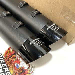 NEW Khrome Werks 4-1/2" HP-Plus 1996-2016 Harley Touring Mufflers Black  202855
