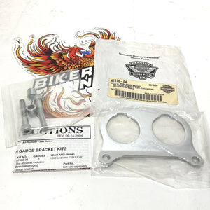 NOS Genuine Harley 2000 Up Softail Dyna 1.5" Dual Gauge Bracket Kit 67270-04