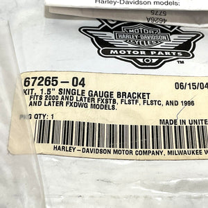 New Genuine Harley 1996-2017 Dyna Softail 1.5" SINGLE GAUGE BRACKET 67265-04