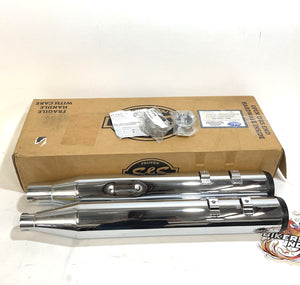 S&S Cycles Grand National Chrome Mufflers 2017 Up Harley Touring 550-0693