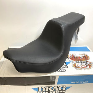 Drag Predator III 2018-2025 Harley Softail 2-Up Seat Smooth Black 0802-1490