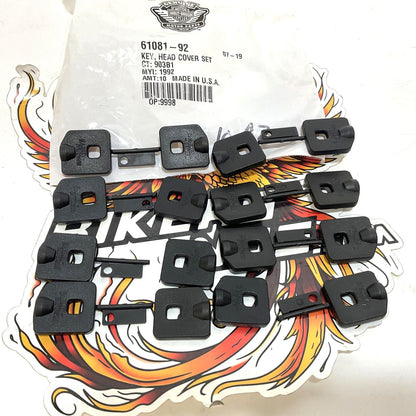 NOS Genuine Harley 8 Sets Of Barrel Key Covers 61081-92