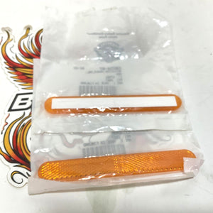 NOS Genuine Harley 2007 Up Touring Softail 2pc Amber Reflectors 60254-07