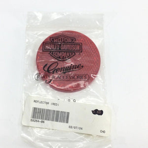NOS Genuine Harley 1987-1989 2-3/8" Heritage Red Saddlebag Reflector 59264-86