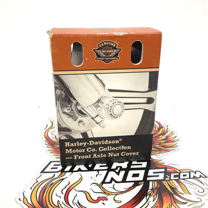 NEW Genuine Harley Motor Co. 2008up Front Axle Nut Covers Chrome 44148-07