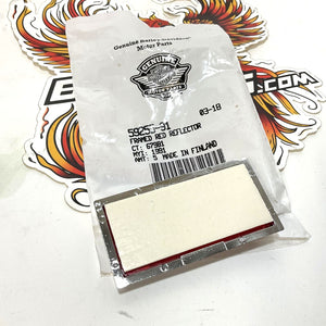 New Genuine HARLEY 1991-2008 3" x 1 1/2" Chrome FRAMED RED REFLECTOR 59255-91