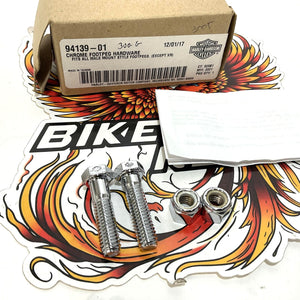 NOS Genuine Harley Chrome Footpeg Hardware 94139-01