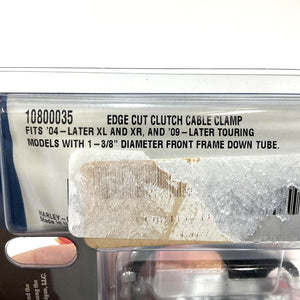 NOS Genuine Harley Edge Cut Billet Clutch Cable Clamp 10800035