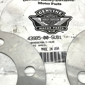 NOS Genuine Harley 2001-2004 CVO Touring 2pc Front Wheel Hub Plates 43985-00