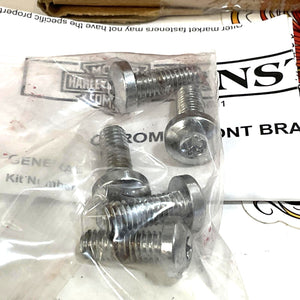NOS Genuine Harley CHROME BRAKE ROTOR HARDWARE FRONT 46646-05