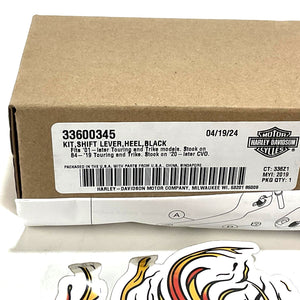 New Genuine Harley 1984 and Up Touring Black Heel Shift Lever 33600345
