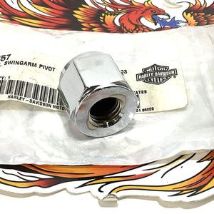 NOS Genuine Harley Chrome 5/8 inch Pivot Shaft Nut 7457
