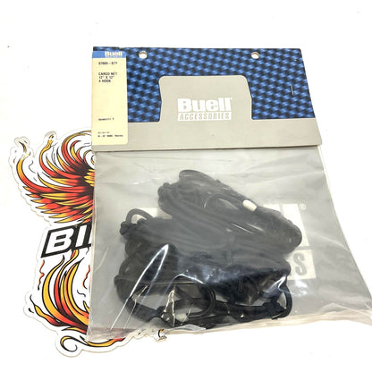 NOS Genuine Buell 12x12 4 Hook Cargo Net 97009-07Y