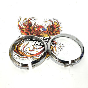 Genuine Harley FL FLH 4" Bezel Rings Auxiliary /Fog Lamps 68725-62A