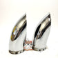 Harley Chrome 3.5" Turn Out Muffler End Cap Tips Set 65252-96