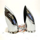 Harley Chrome 3.5" Turn Out Muffler End Cap Tips Set 65252-96