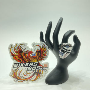 4 piece Lot of Stainless Steel Large Men's Harley Biker Skull Rings size  12-13