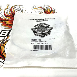 NEW Genuine Harley HEADLAMP Headlight CONNECTOR 1992-1996 Touring 68808-94