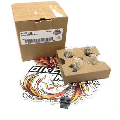 NEW Genuine Harley 5 Pack 3157 Tail Lamp Wedge Base Bulbs 68167-04
