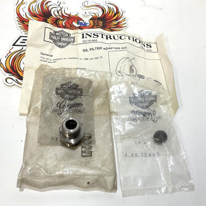 NOS Genuine Harley Oil Filter Adapter Kit 33116-86 26437-86 26436-86