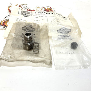 NOS Genuine Harley Oil Filter Adapter Kit 33116-86 26437-86 26436-86