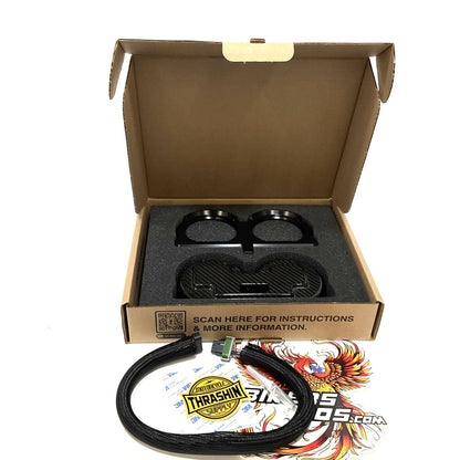 Thrashin Supply 2015-2023 Road Glide Gauge Relocation Kit Black TSC-2707-1