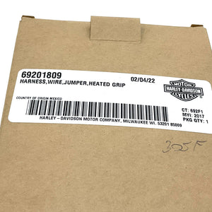 NEW Genuine Harley Heated Handgrip 14" Black/White Jumper Wire Harness 69201809