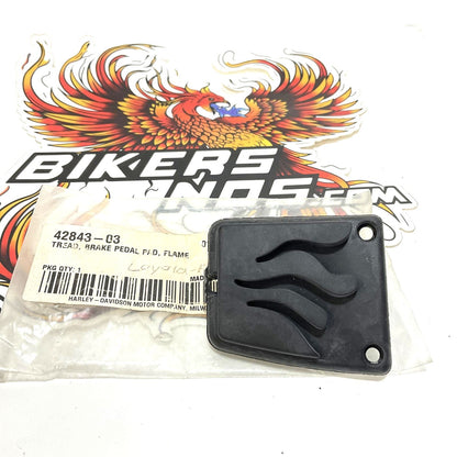 NOS Genuine Harley Replacement Flame Brake Pedal Pad 42843-03