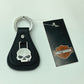 NEW Genuine Harley Willie G® Skull Medal Teardrop Key Chain Black XFL0023-BLACK