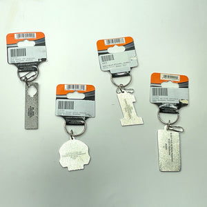 NOS Genuine Harley B & S, Sugar Skull, #1 Skull, United We Ride Keychains Bundle