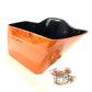 Advanblack Baja Orange 4.5'' Stretched Saddlebag W/Lids 2014-23 Touring SB14-BO