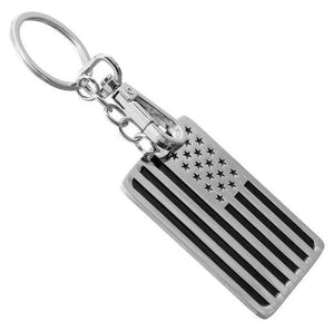 NOS Genuine Harley-Davidson 2-Sided Americana Carbon Fiber Metal Key Chain 4540