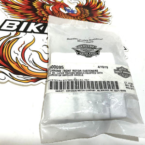 Genuine Harley 2009-2020 Touring Trike Chrome Brake Rotor Hardware Kit 41500095