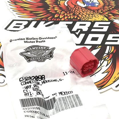 NEW Genuine Harley 2020up Red 6 Way Diagnostics Connecter Housing 69202098
