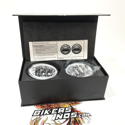 Custom Dynamics Harley ProGLOW 4-1/2" Passing Lamps Color Changing Halos PG-45-C