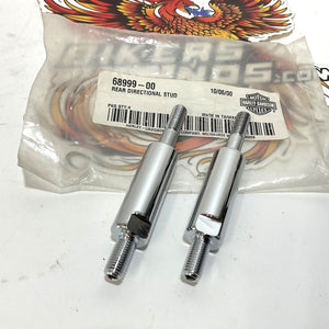 NOS Genuine Harley 2pc Chrome Rear Directional Stud 68999-00