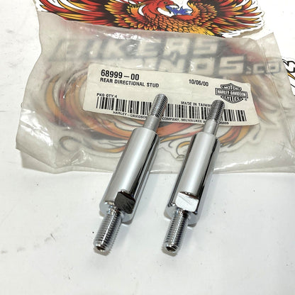 NOS Genuine Harley 2pc Chrome Rear Directional Stud 68999-00